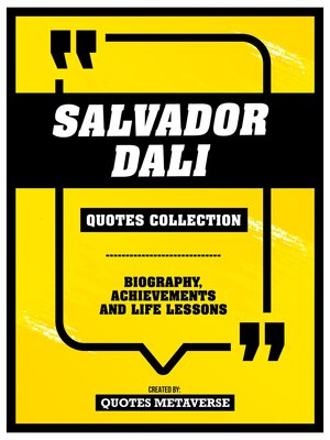 cover image of Salvador Dali--Quotes Collection
